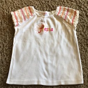 Vintage Gymboree Fiesta Del Sol w/embroidered Fiesta in center of cream top Sz 6